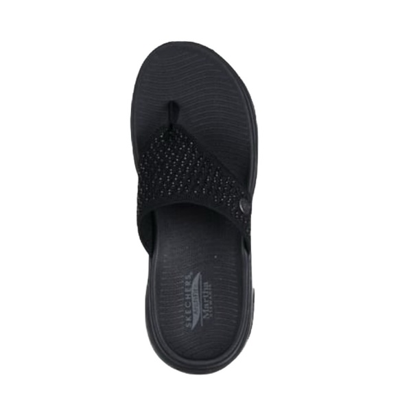 Women’s Skechers GO WALK - Martha Stewart Glittery Black Sandals - Size 8 - NWOT - Picture 10 of 11